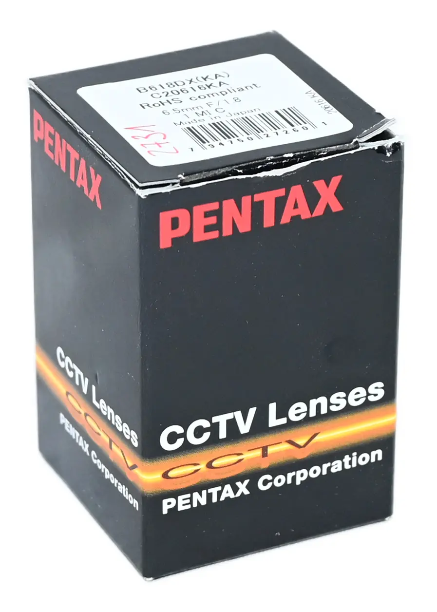 Produktfoto 1 von Pentax B618DX(KA) C20616KA 6.5mm F/1.8 CCTV Lens New