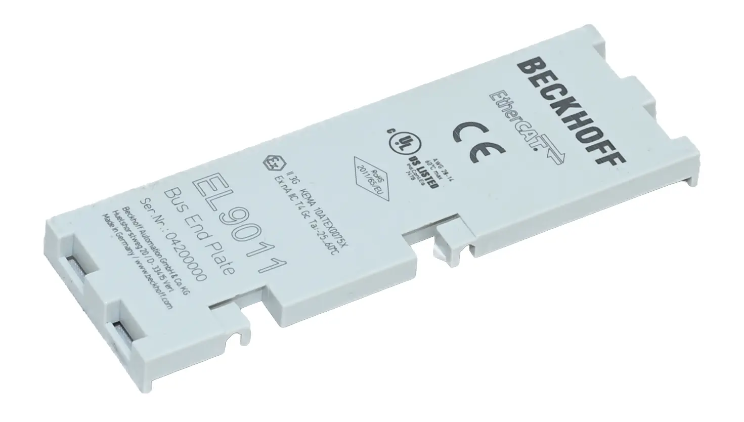 Produktfoto 1 von Beckhoff EL9011 EtherCAT Terminal End Cover