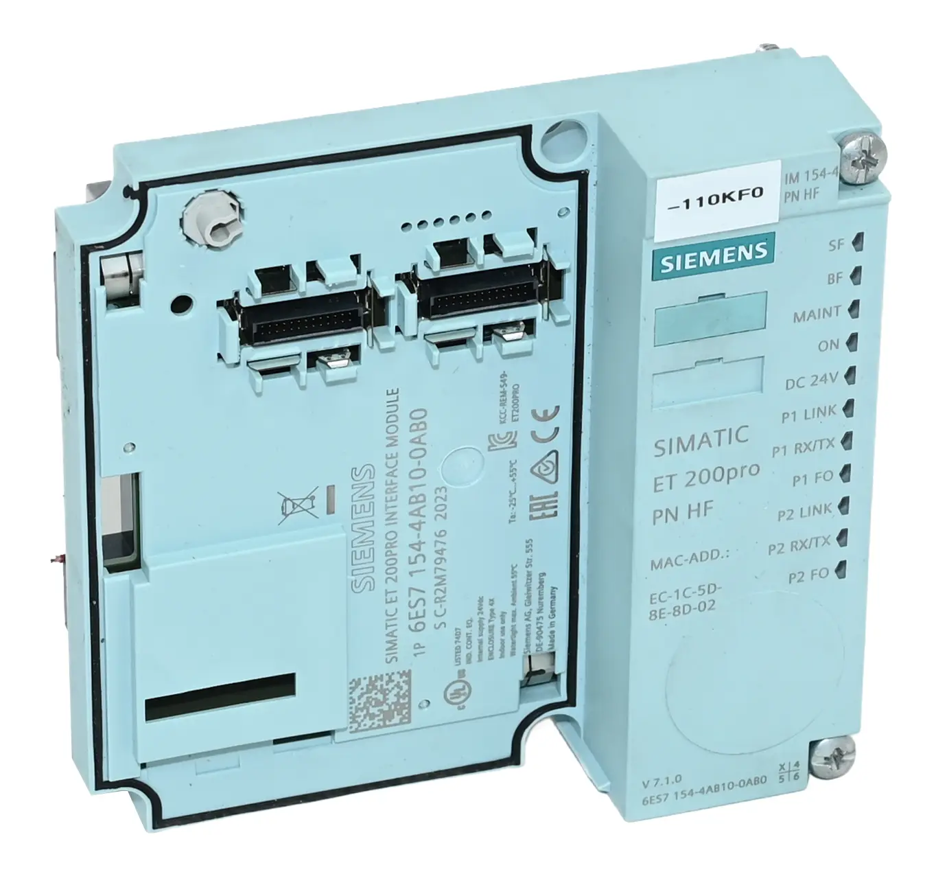 Produktfoto 1 von Siemens 6ES7154-4AB10-0AB0 Simatic ET 200PRO 6ES7 154-4AB10-0AB0 Interface Module