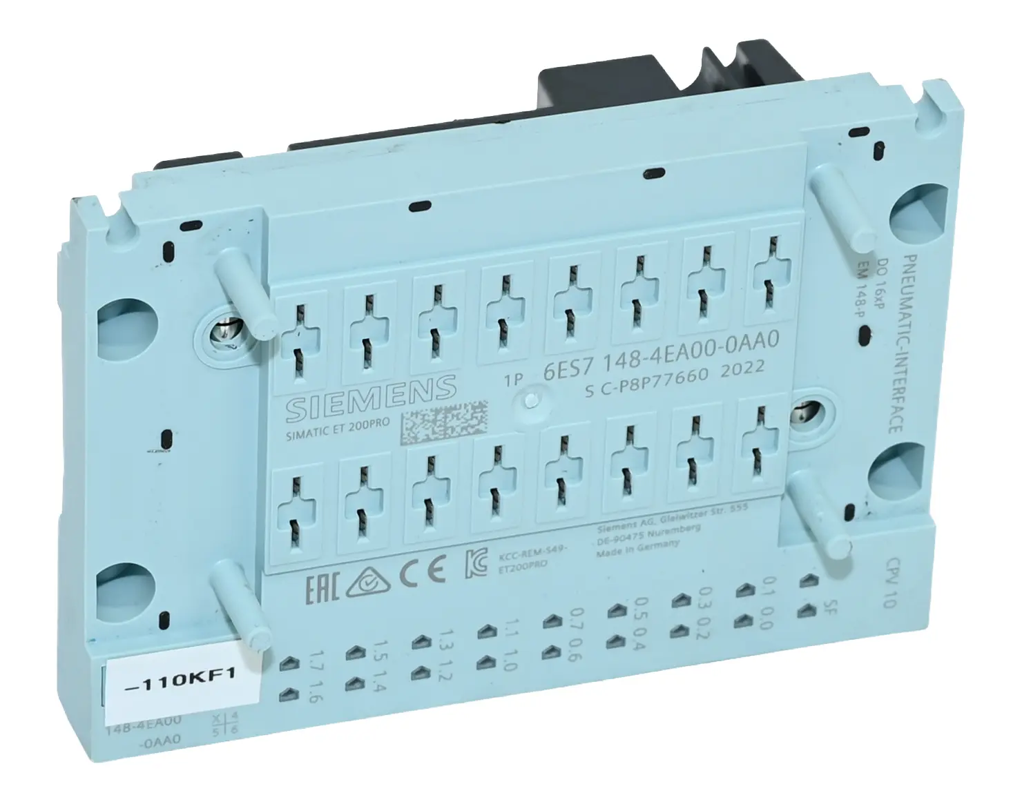 Produktfoto 1 von Siemens 6ES7148-4EA00-0AA0 Simatic ET 200PRO 6ES7 148-4EA00-0AA0 Pneumatic Interface
