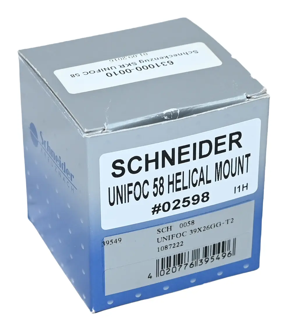 Produktfoto 1 von Schneider-Kreuznach Unifoc 58 Helical Mount SH --58 39X26GG-T2 Lens New