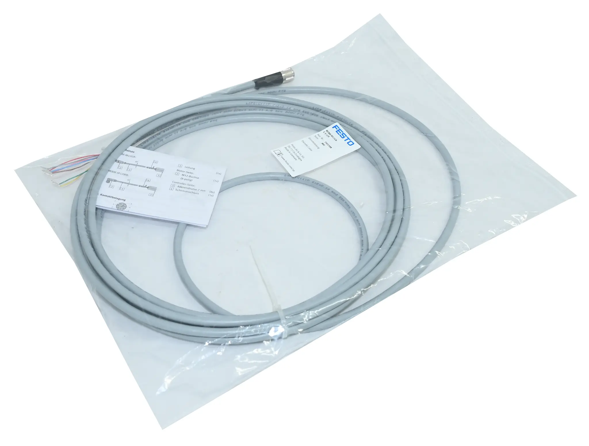 Produktfoto 1 von Festo NEBM-M12G8-E-5-LE8 1451588 Encoder Cable New