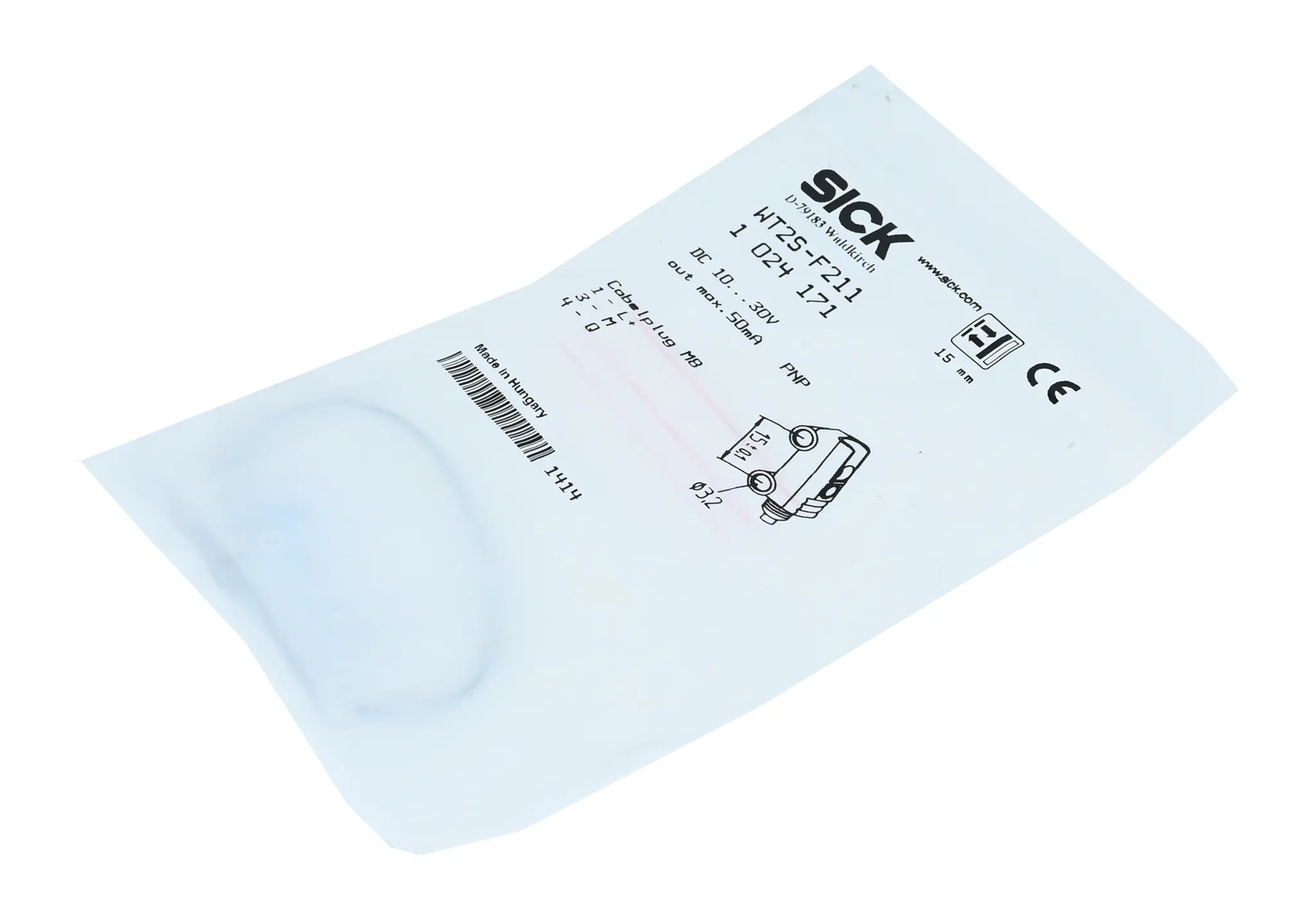 Produktfoto 1 von Sick WT2S-F211 1024171 Photoelectric Proximity Sensor New sealed