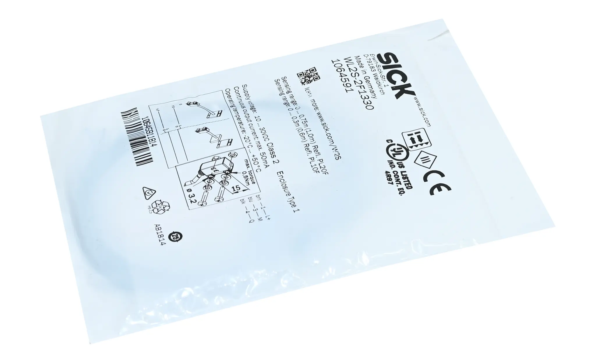 Produktfoto 1 von Sick WL2S-2F1330 1064591 Photoelectric Sensor New sealed