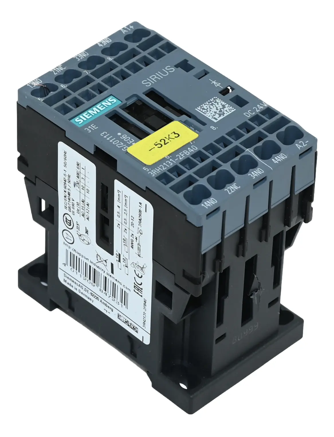 Produktfoto 1 von Siemens 3RH2131-2FB40 Sirius 3RH2 131-2FB40 Contactor Relay