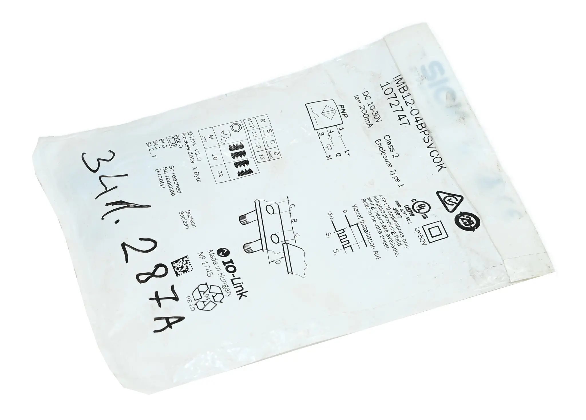 Produktfoto 1 von Sick IMB12-04BPSVC0K 1072747 Inductive Sensor New sealed