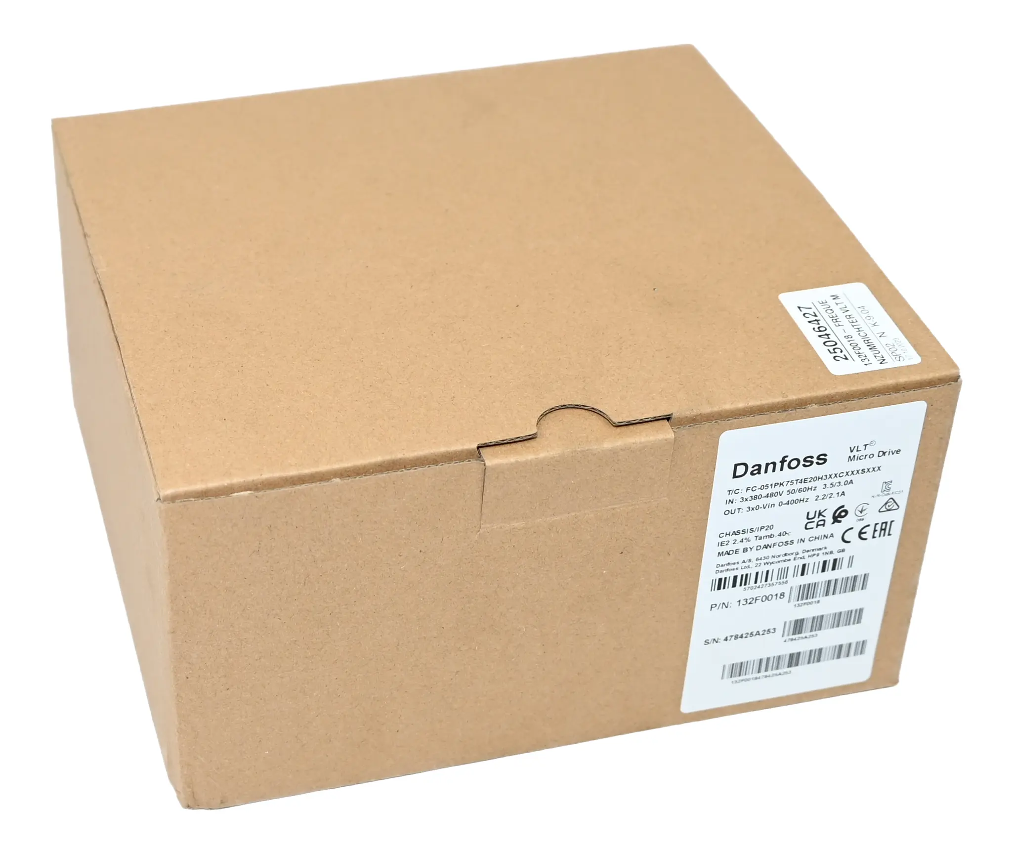 Produktfoto 1 von Danfoss FC-051PK75T4E20H3XXCXXXSXXX 132F0018 VLT Micro Drive New