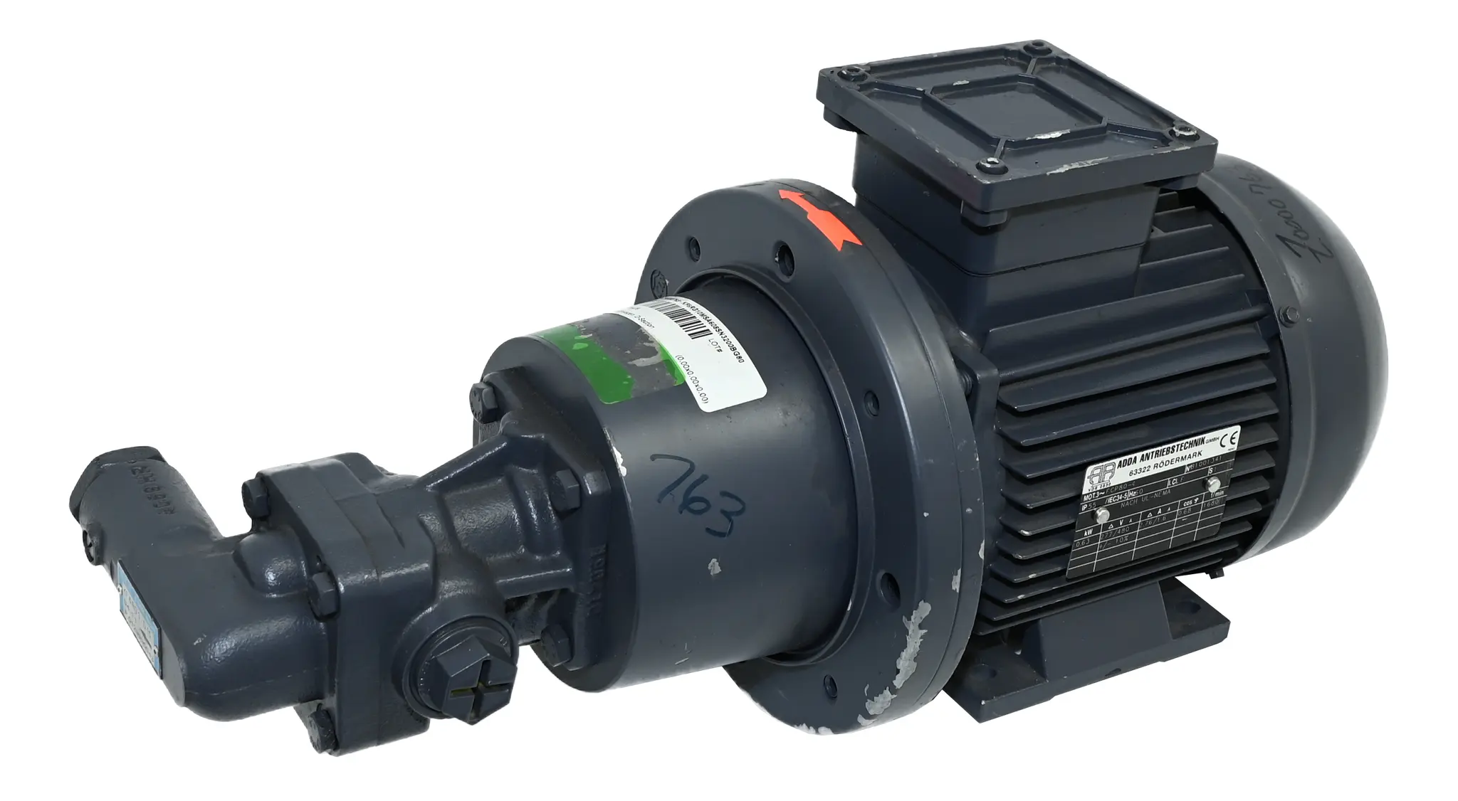 Produktfoto 1 von ADDA Antriebstechnik FCP80-4 0.63kW Electric Motor Pump Unit 3-Phase