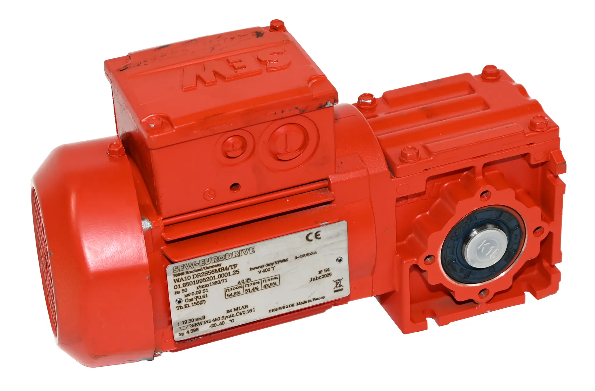 Produktfoto 1 von SEW Eurodrive WA10 DR2S56MR4/TF 0.09kW Spiroplan Gear Motor