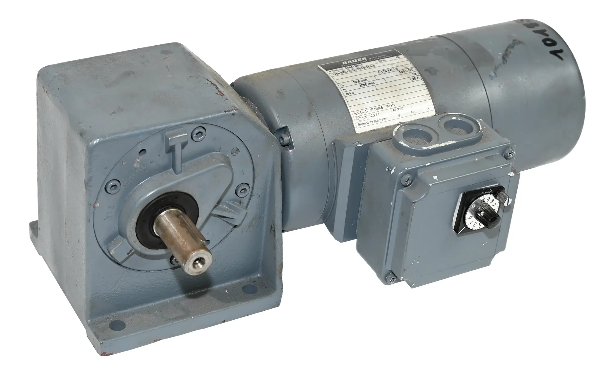 Produktfoto 1 von Bauer SZ2-10/NUP530-210-S DC Gearmotor 0.17kW 34rpm 180V