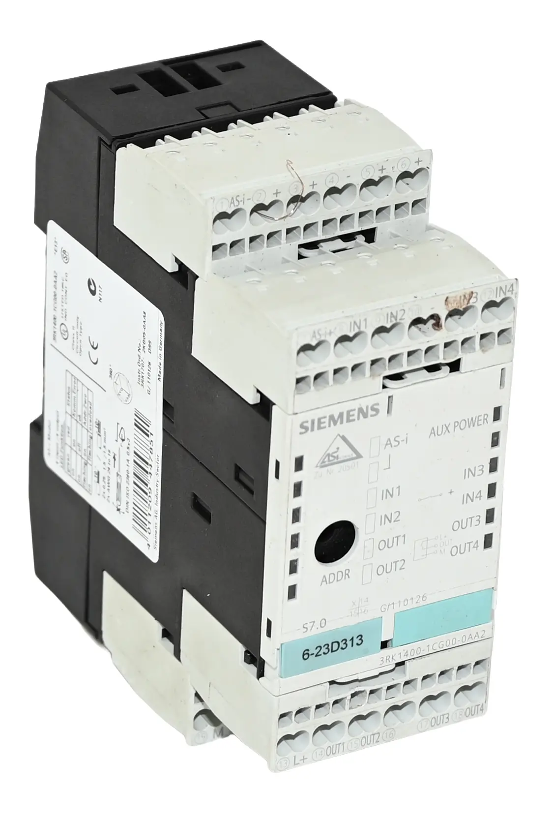 Produktfoto 1 von Siemens 3RK1400-1CG00-0AA2 3RK1 400-1CG00-0AA2 AS-i Module