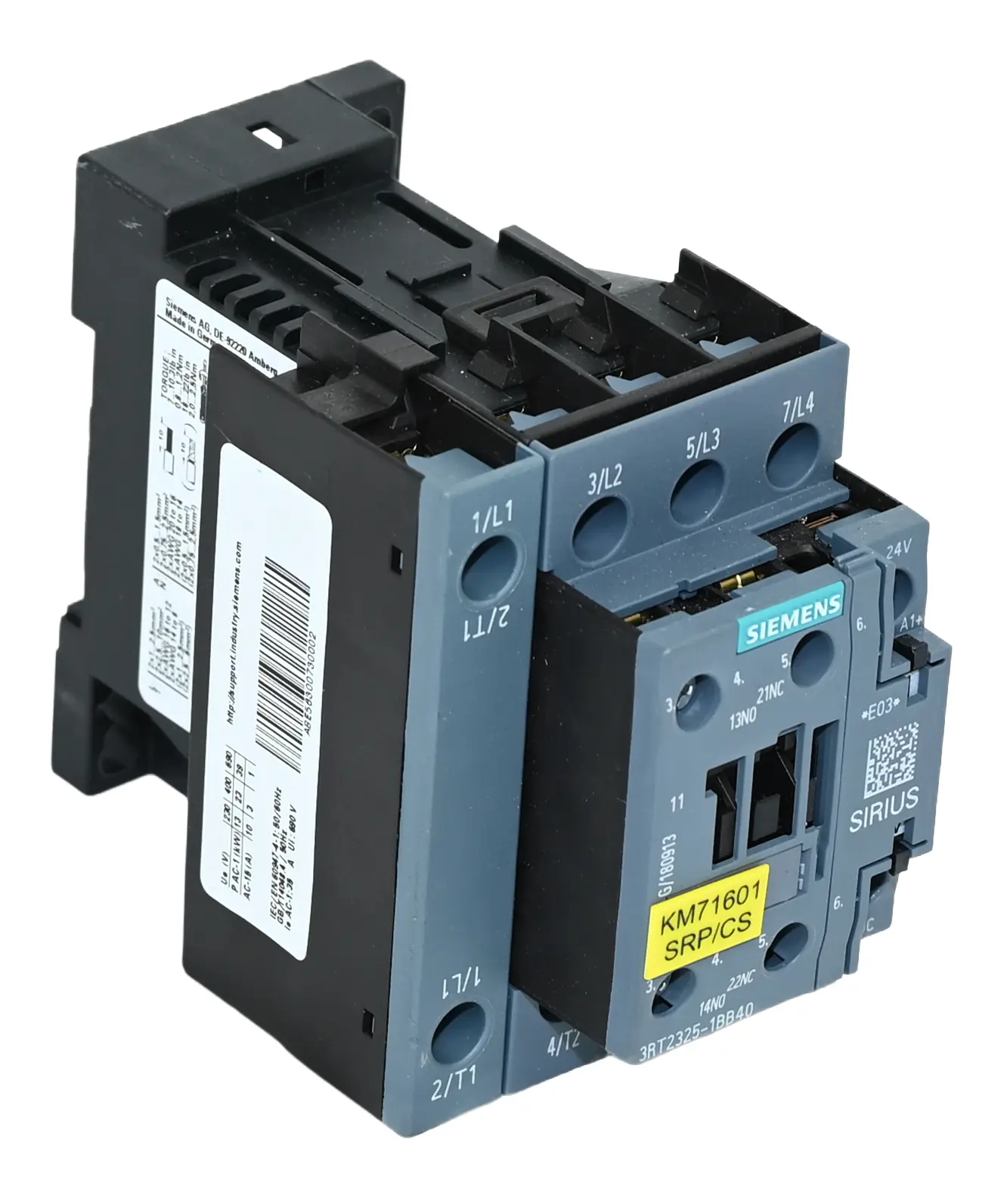 Produktfoto 1 von Siemens 3RT2325-1BB40 Sirius 3RT2 325-1BB40 Contactor AC-1