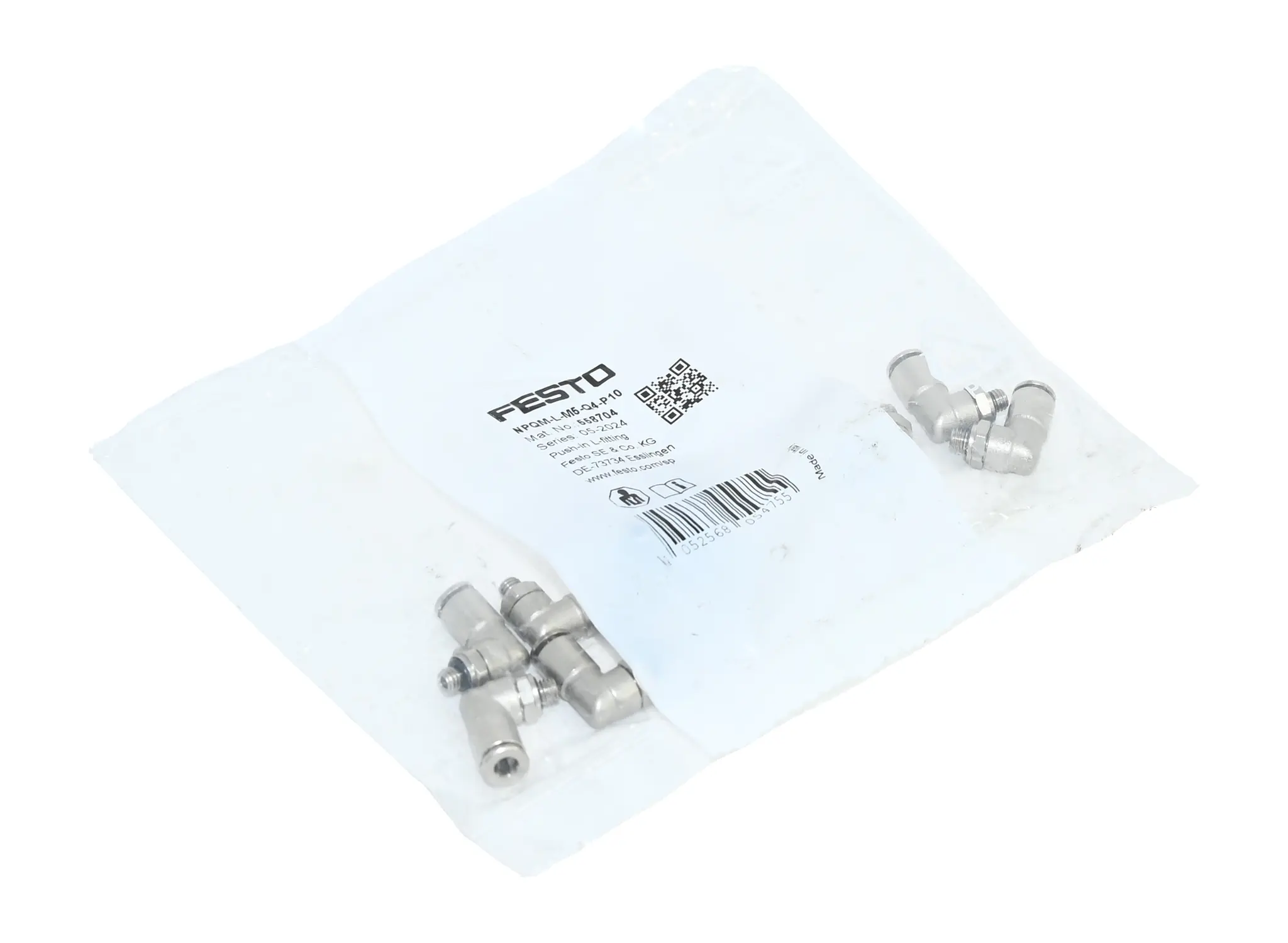 Produktfoto 1 von Festo NPQM-L-M5-Q4-P10 558704 Push-in L-fitting New sealed
