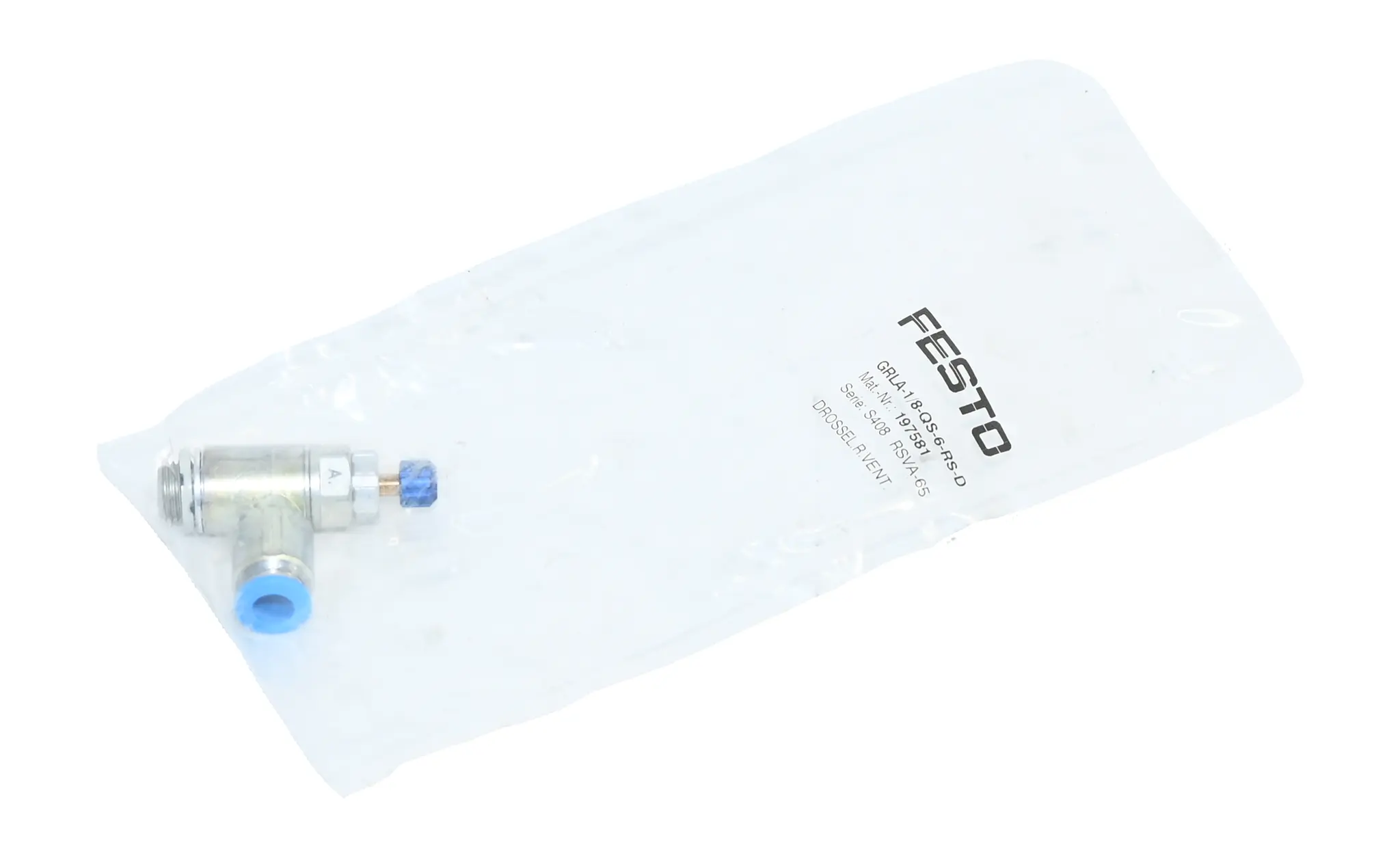 Produktfoto 1 von Festo GRLA-1/8-QS-6-RS-D 197581 One-way Flow Control Valve New sealed