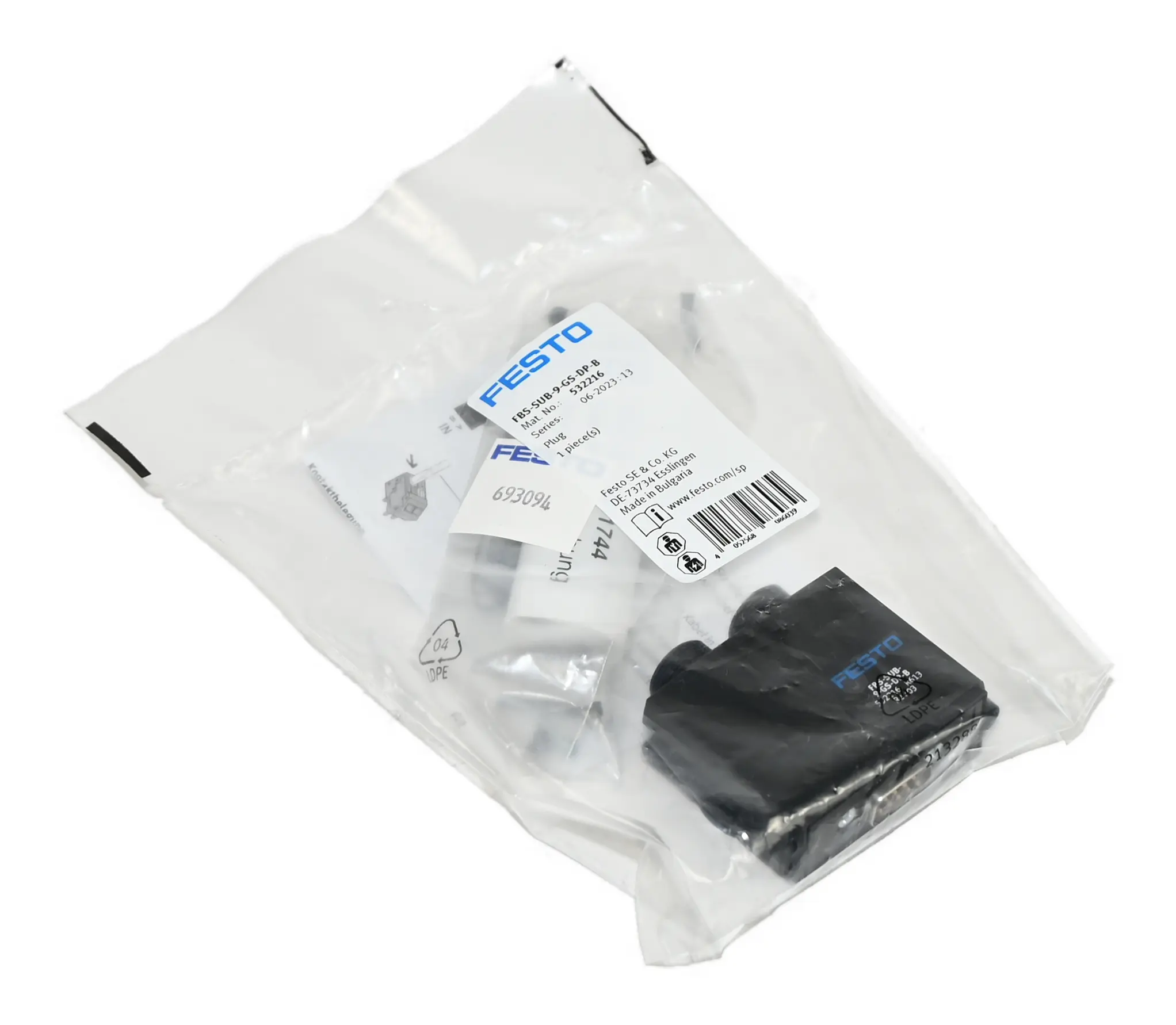 Produktfoto 1 von Festo FBS-SUB-9-GS-DP-B 532216 Plug New sealed