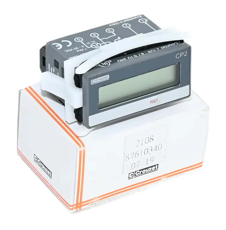Produktfoto 1 von Crouzet CP2 2108:87 87610340 Digital LCD Counter Totalizer 8-Digit 7kHz New open box