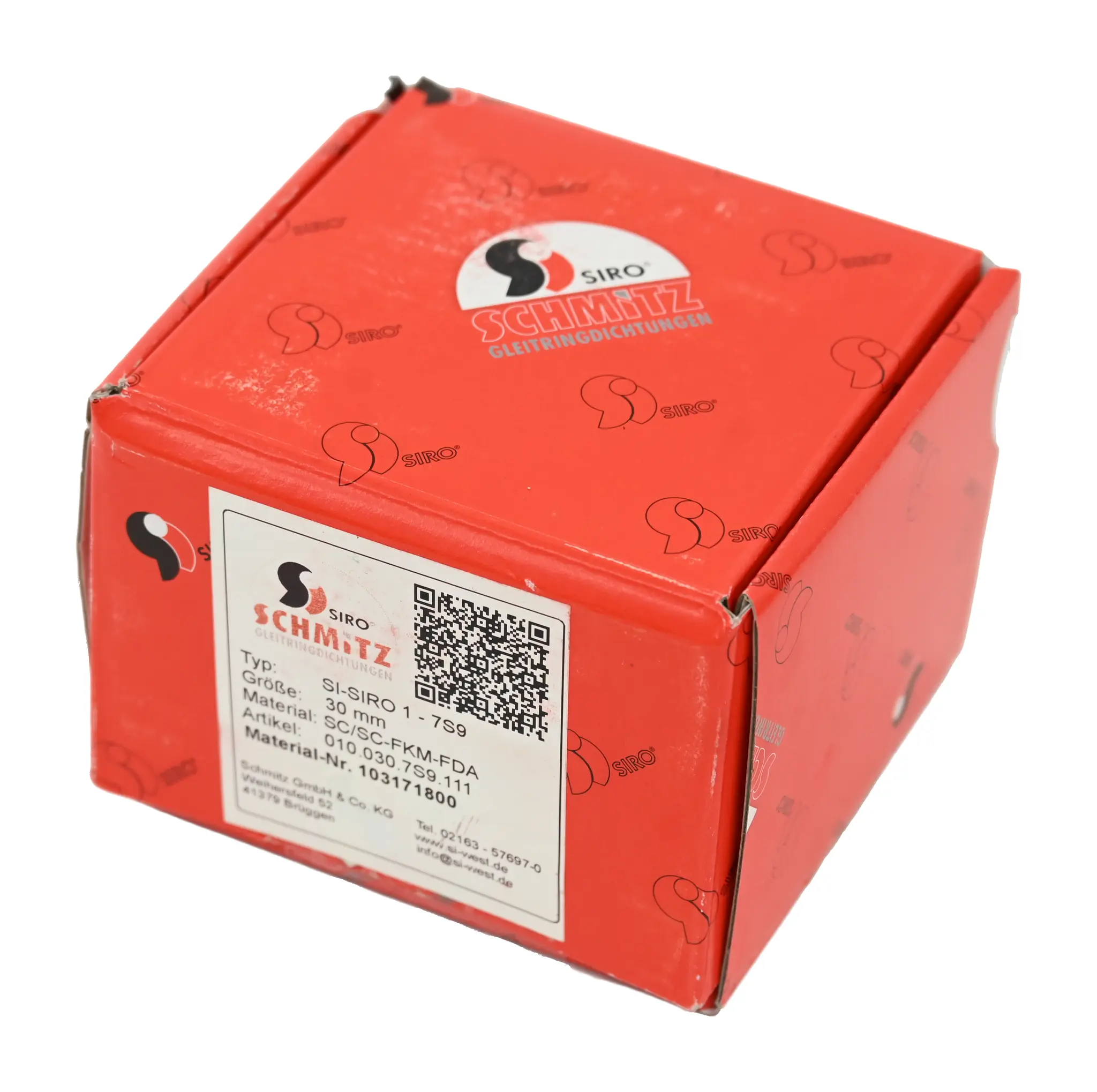Produktfoto 1 von Schmitz SI-SIRO 1-7S9 010.030.7S9.111 30mm SC/SC-FKM FDA Mechanical Seal New sealed