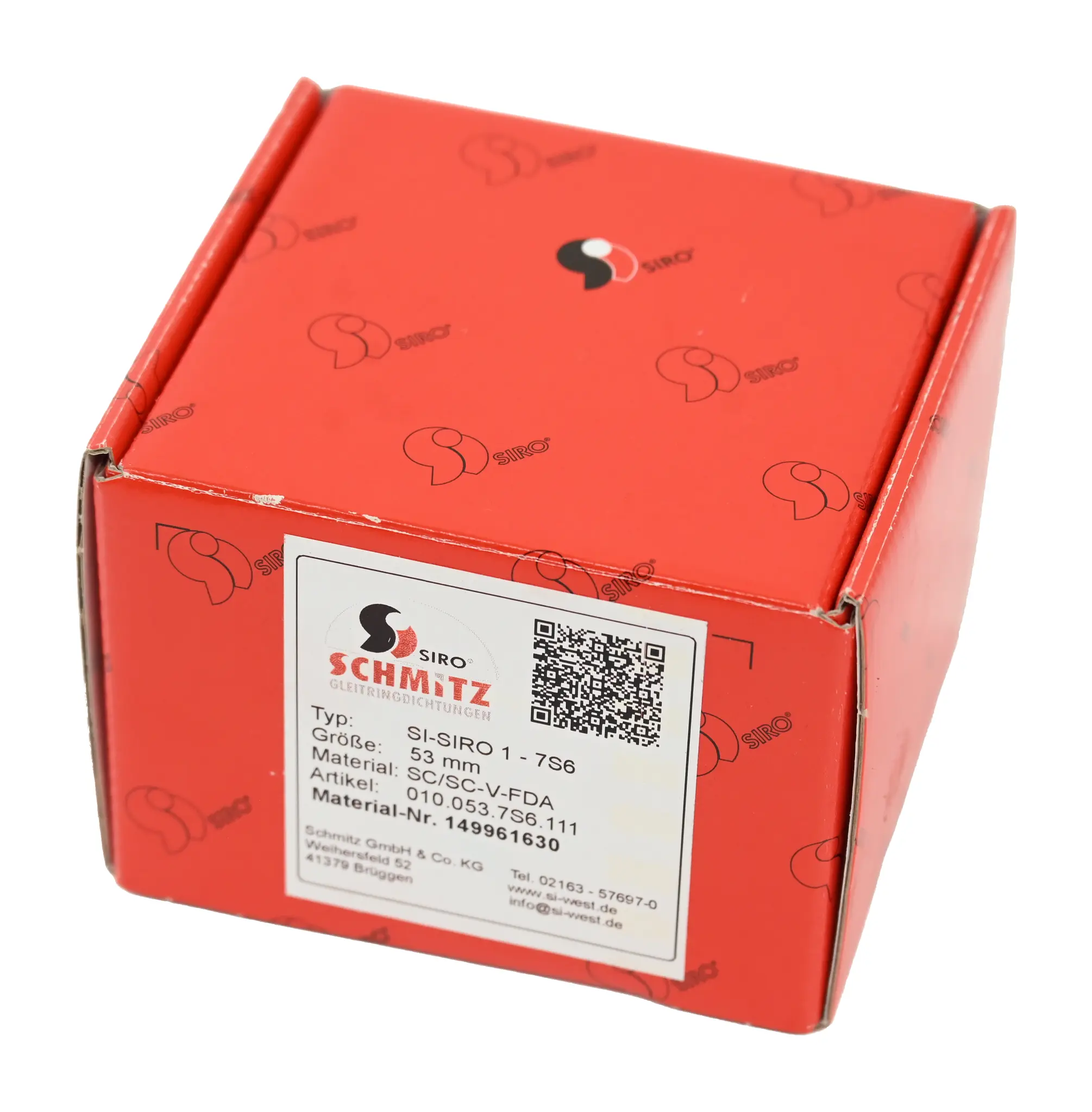 Produktfoto 1 von Schmitz SI-SIRO 1-7S6 010.053.7S6.111 53mm SC/SC-V FDA Mechanical Seal New sealed