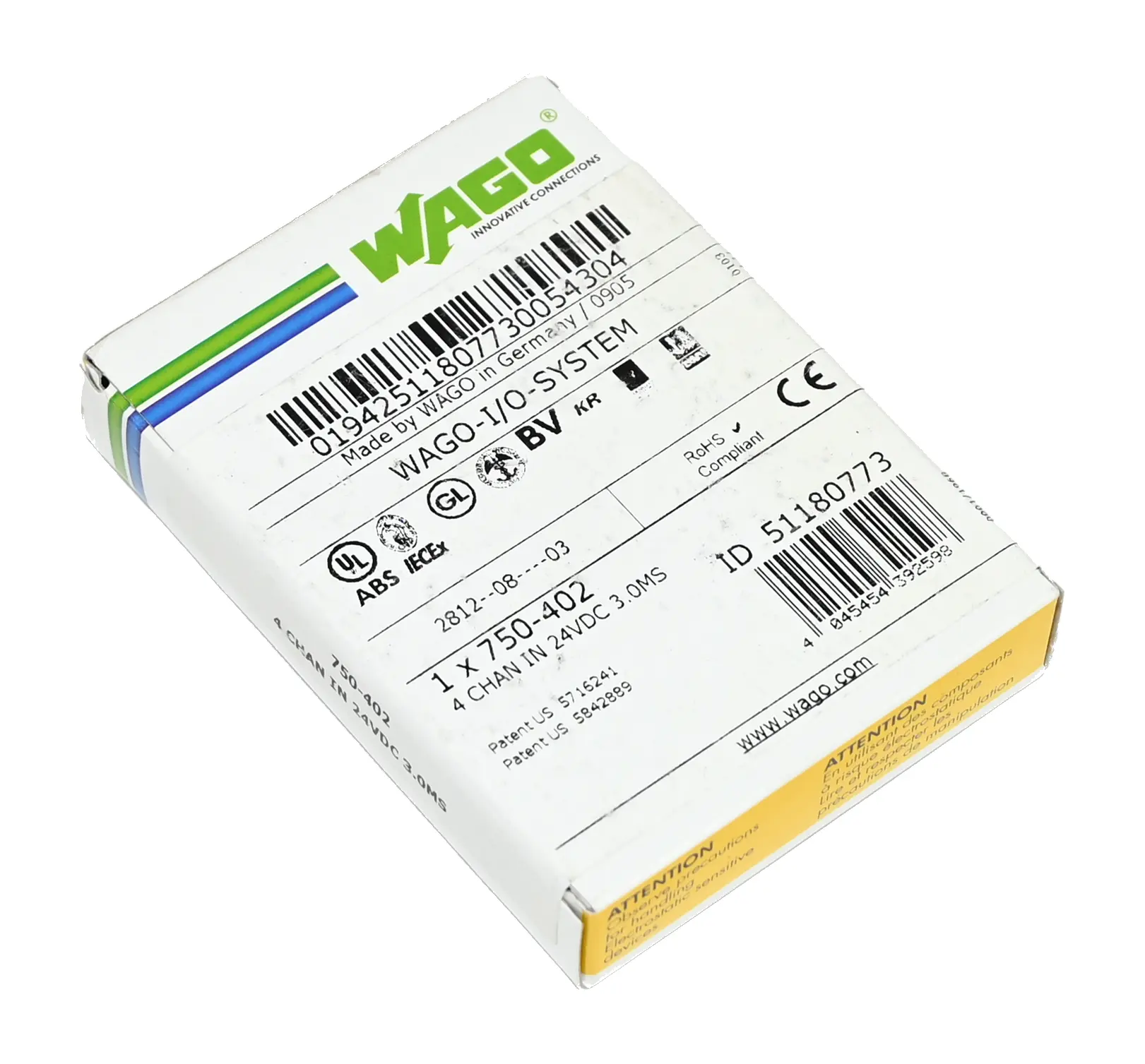 Produktfoto 1 von Wago 750-402 4-Channel Digital Input New sealed