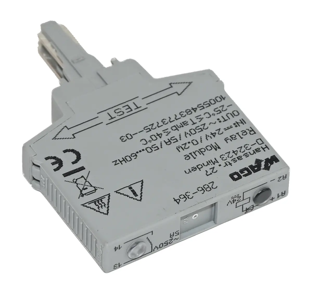 Produktfoto 1 von Wago 286-364 24VDC/5A 250V Socket Relay