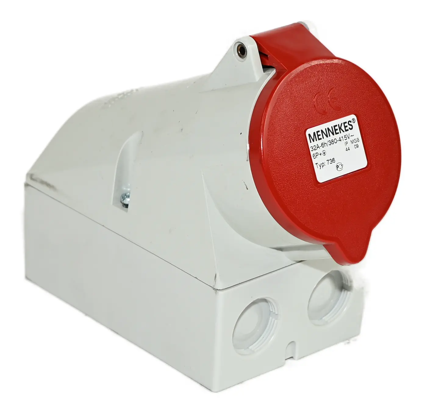 Produktfoto 1 von Mennekes 736 Wall Mounted CEE Socket 32A 400V 7-Pole 6h IP44 New without box