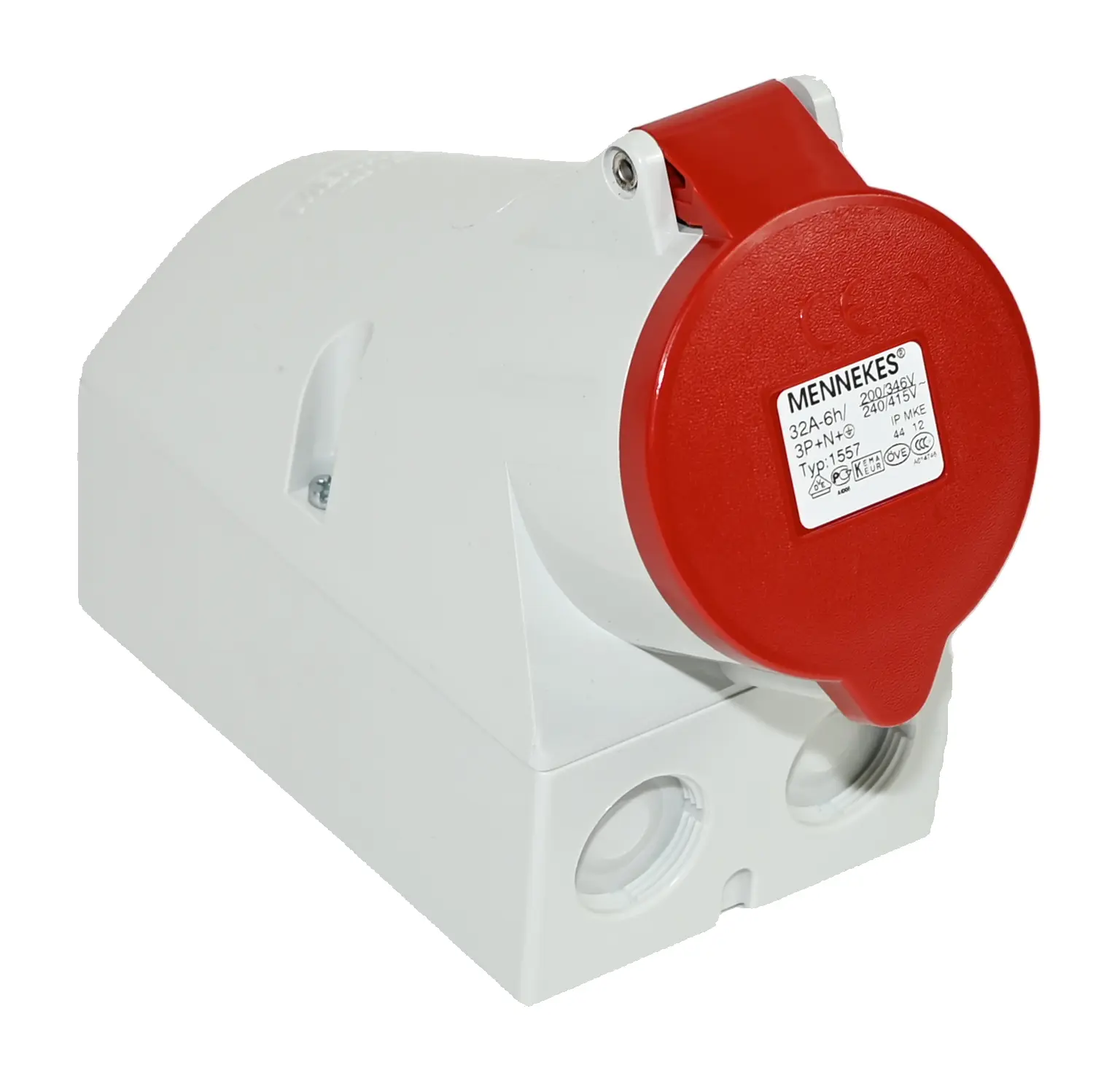 Produktfoto 1 von Mennekes 1557 CEE Wall Socket 32A 400V 5-Pole 6h IP44 New without box