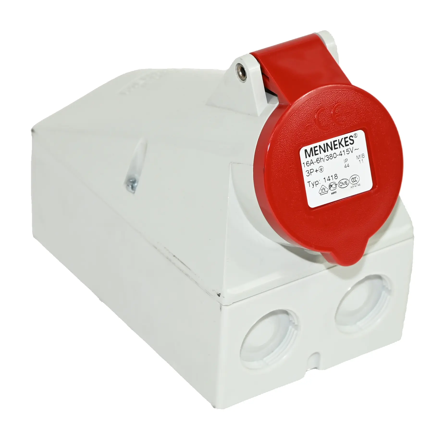 Produktfoto 1 von Mennekes 1418 1418 CEE Wall Mounted Socket 16A 4P 400V 6h IP44 New without box