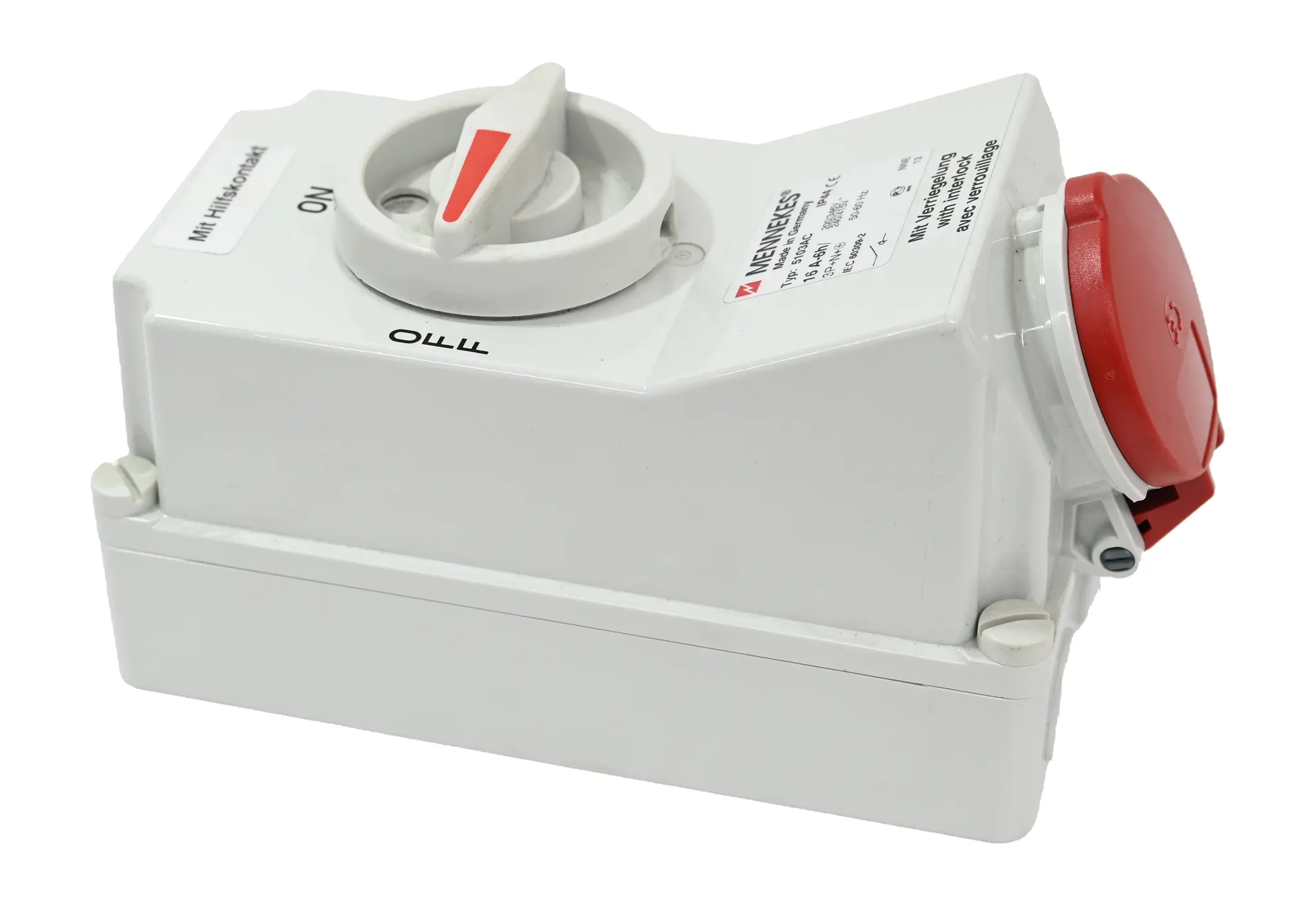 Produktfoto 1 von Mennekes 5103AC CEE Interlocked Wall Socket 16A 5P 400V IP44 New without box