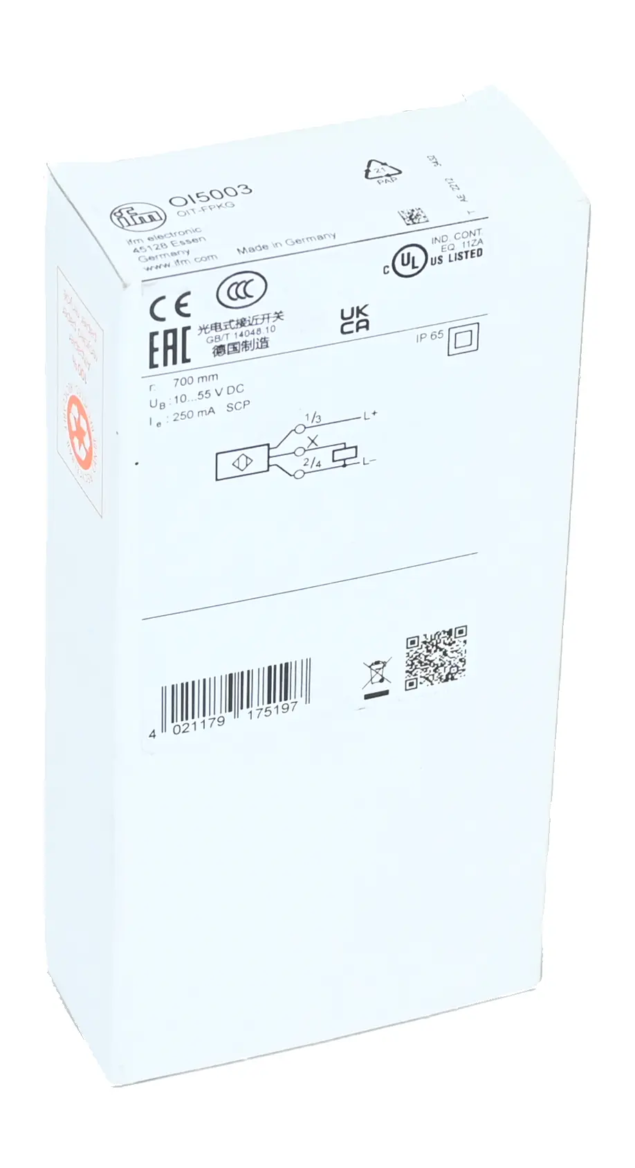 Produktfoto 1 von ifm OI5003 OIT-FPKG Retroreflective Sensor New open box
