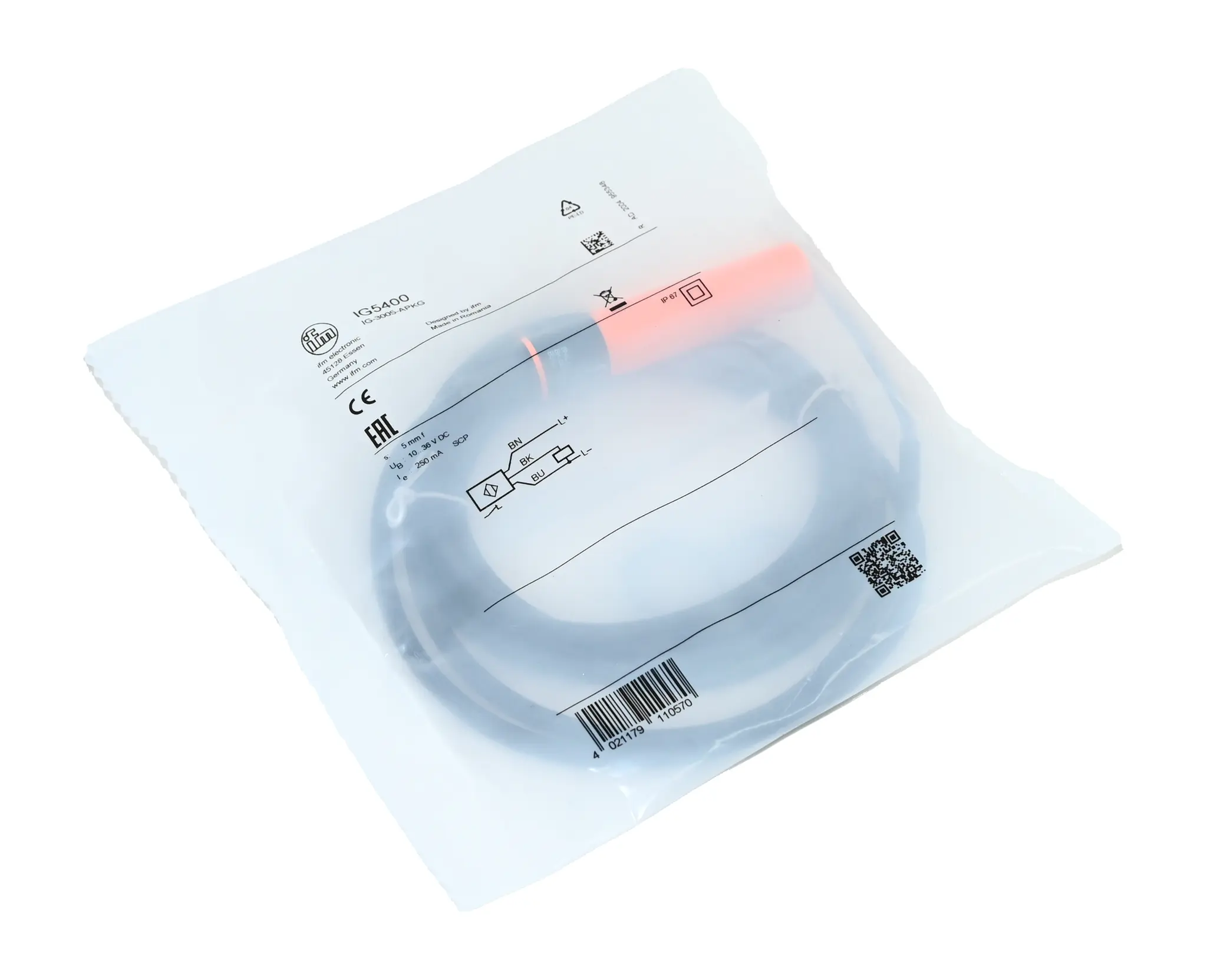 Produktfoto 1 von ifm IG5400 IG-3005-APKG Proximity Sensor New sealed