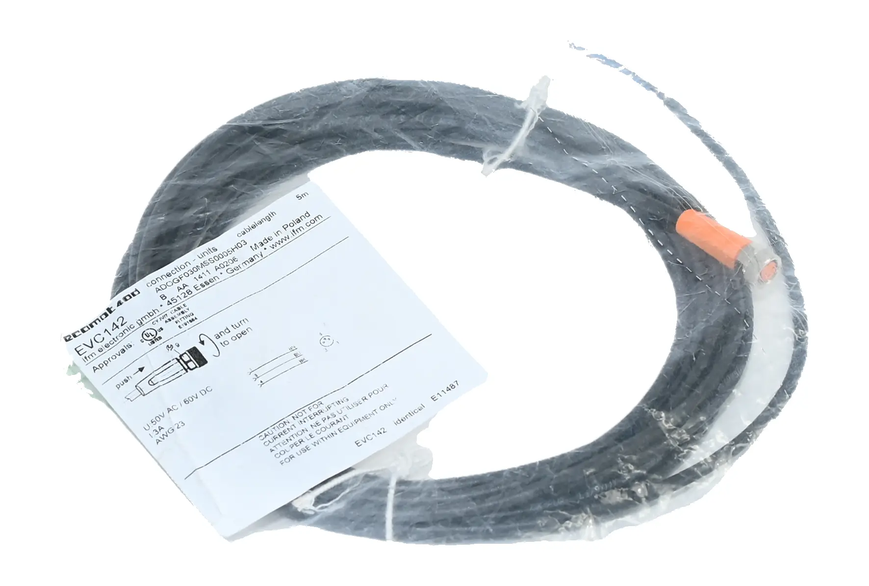 Produktfoto 1 von ifm EVC141 ADOGF030MSS0002H03 Connecting Cable Socket New sealed