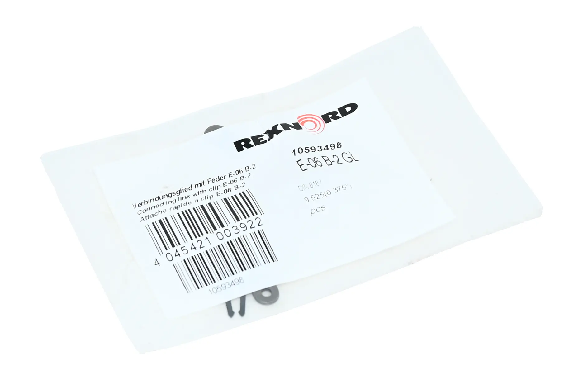 Produktfoto 1 von Rexnord 10593498 E-06 B-2 GL Duplex Chain Connecting Link 3/8in New sealed