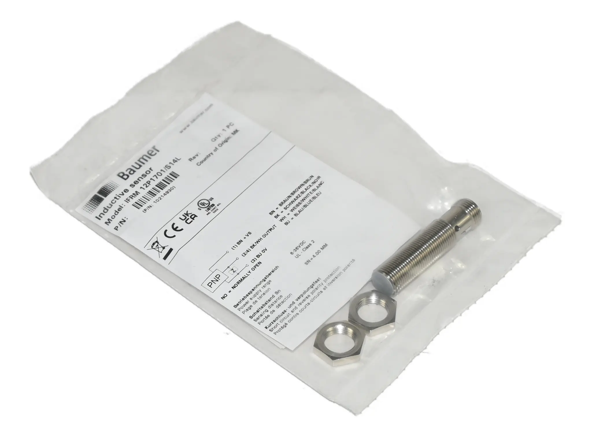 Produktfoto 1 von Baumer IFRM 12P1701/S14L 10214930 Inductive Sensor New sealed
