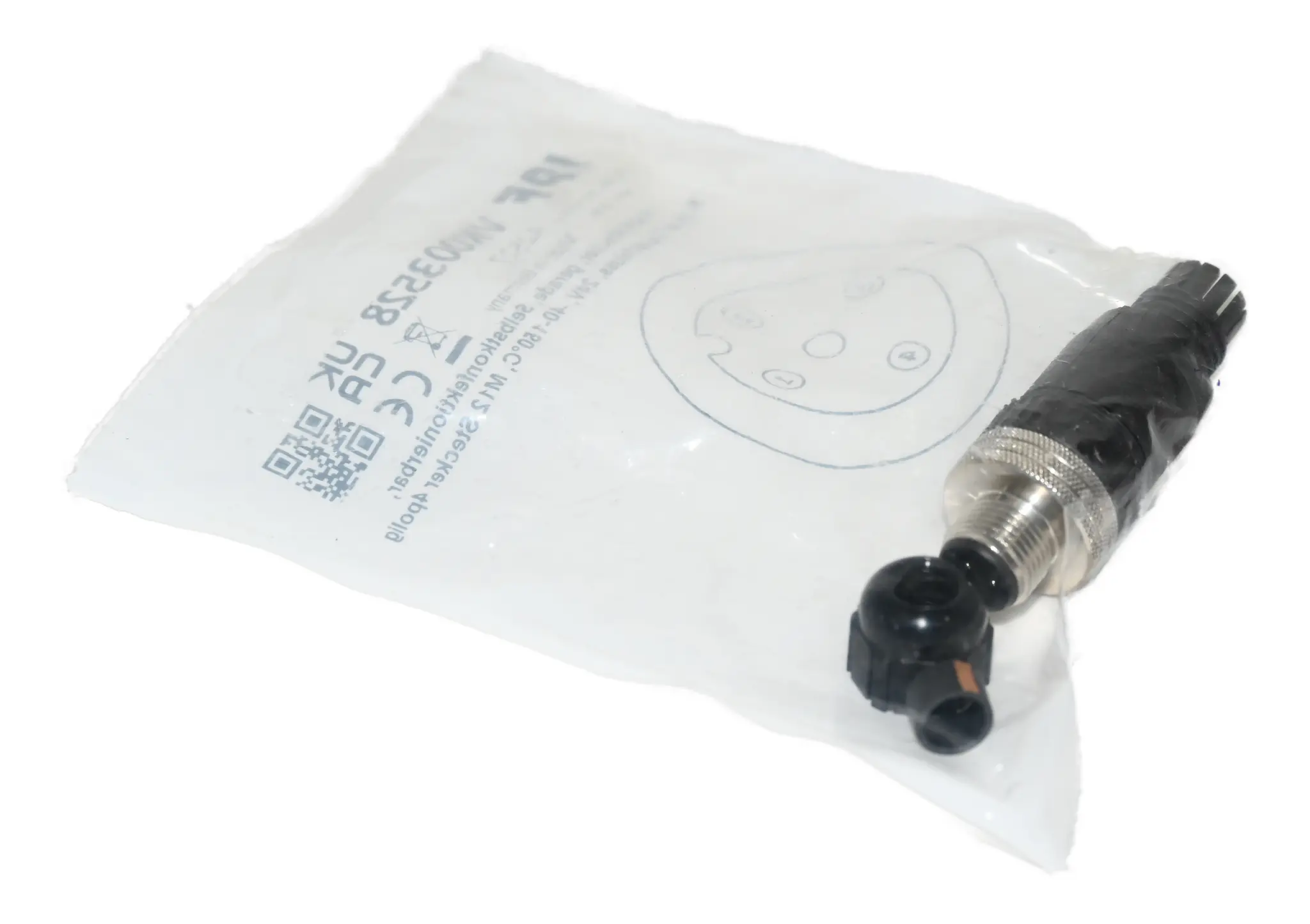 Produktfoto 1 von IPF VK003528 M12 4-pin cable connector New sealed