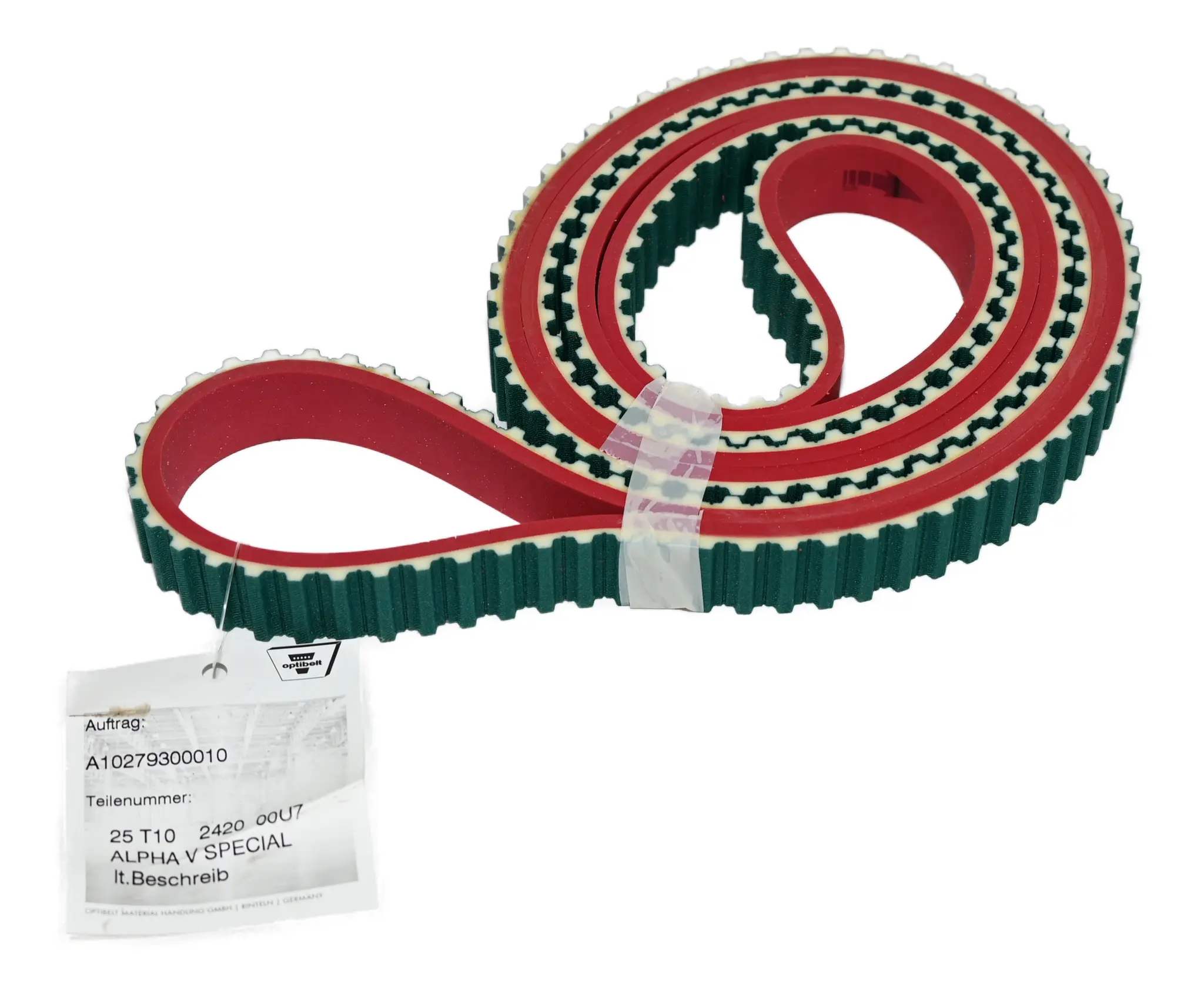 Produktfoto 1 von Optibelt 25 T10 2420 00U7 ALPHA V SPECIAL Polyurethane Timing Belt New sealed