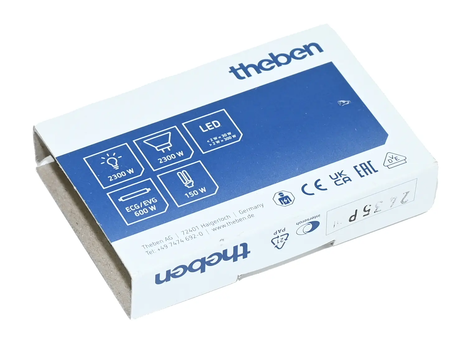 Produktfoto 1 von Theben 0080002 ELPA 8 Staircase Time Switch 230V 16A 1-7min New open box