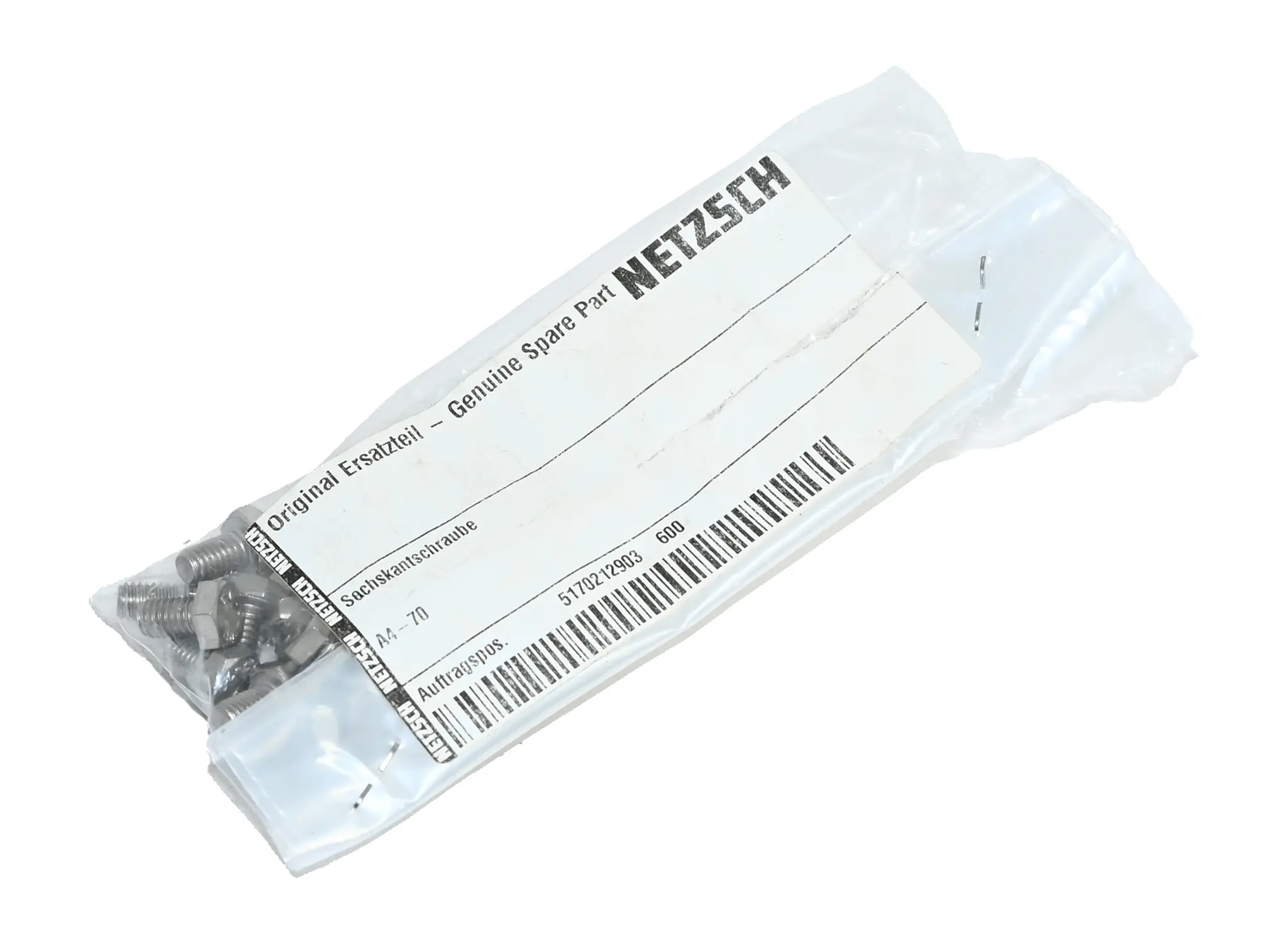 Produktfoto 1 von Netzsch 5170212903 A4-70 Stainless Steel Hex Head Screw Set New open box