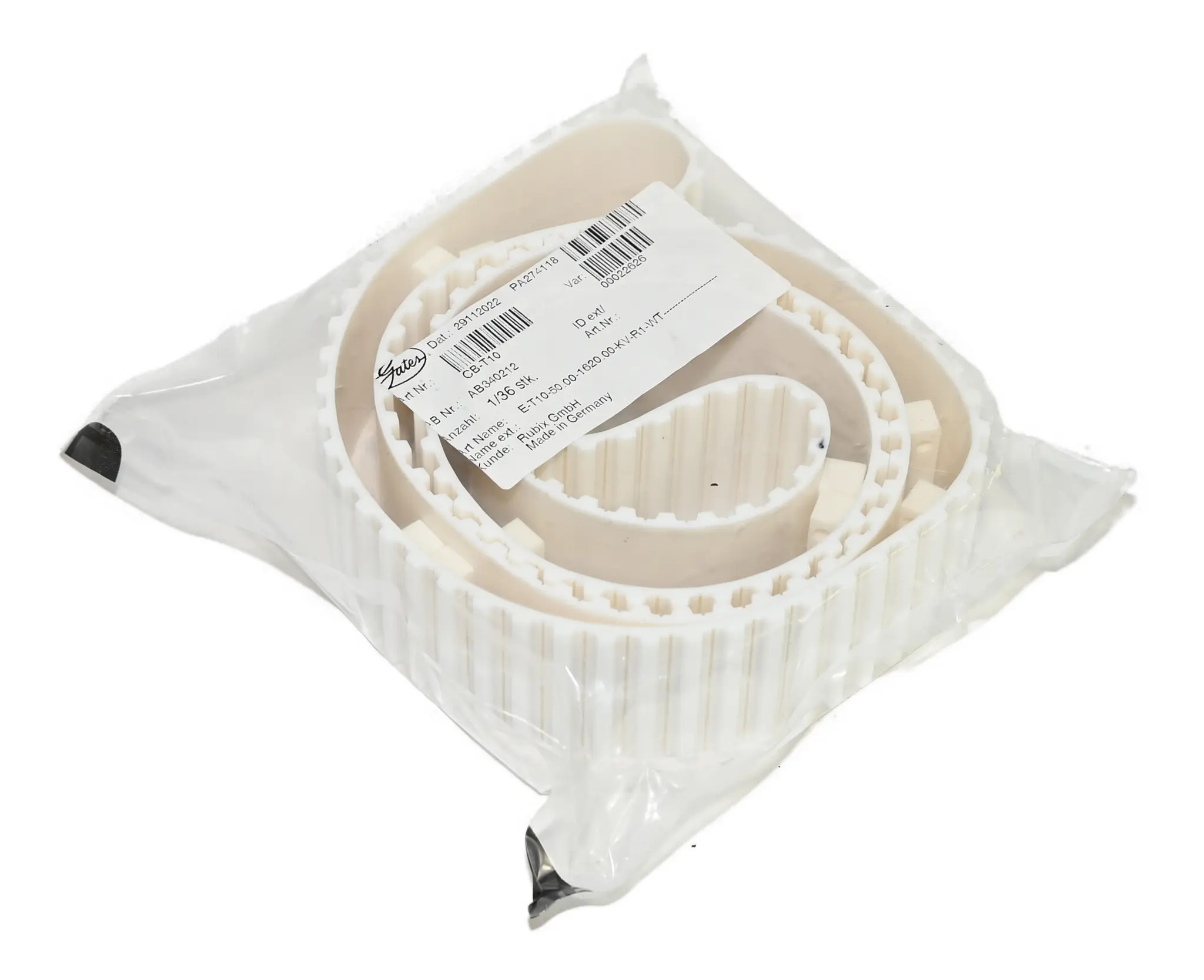 Produktfoto 1 von Gates E-T10-50.00-1620.00-KV-R1-WT T10 Polyurethane Timing Belt New sealed