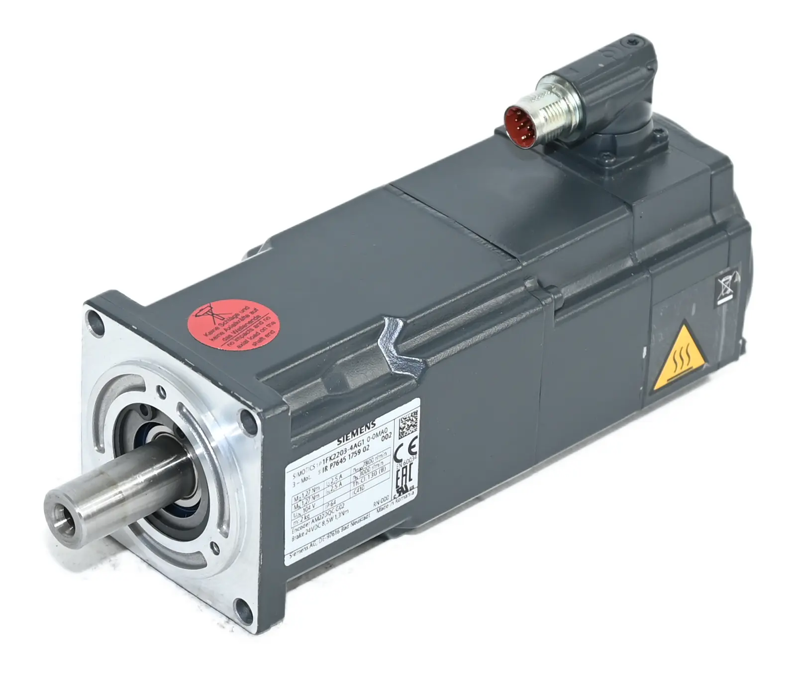 Produktfoto 1 von Siemens 1FK2203-4AG10-0MA0 Simotics Synchronservomotor