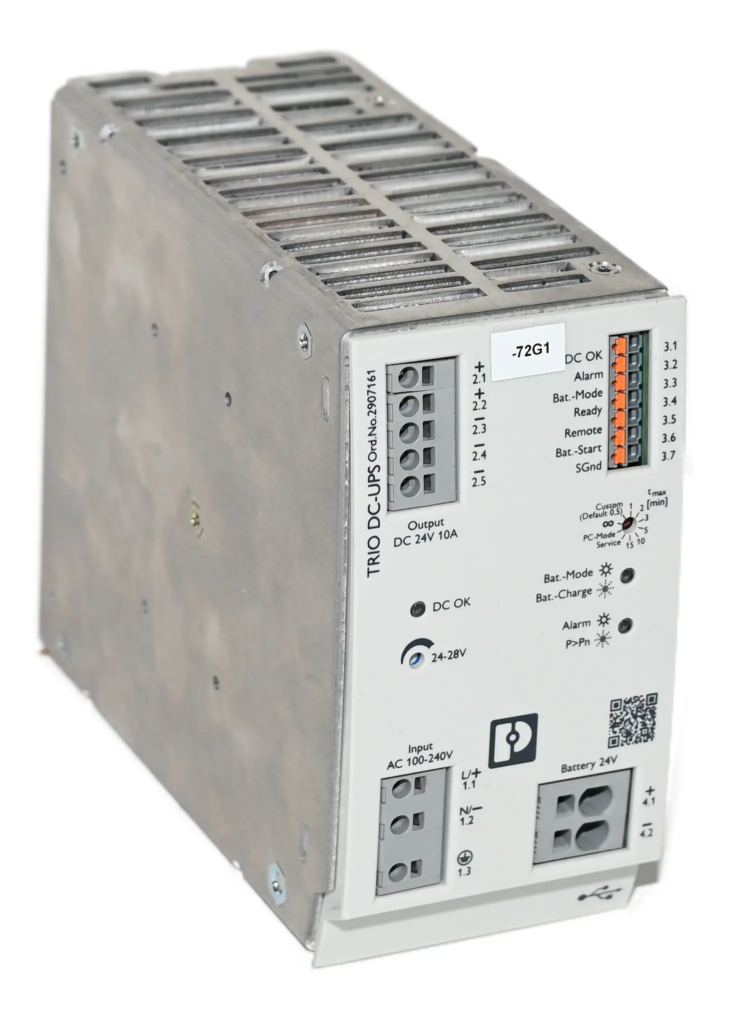 Produktfoto 1 von Phoenix Contact TRIO-UPS-2G/1AC/24DC/10 2907161 Uninterruptible Power Supply