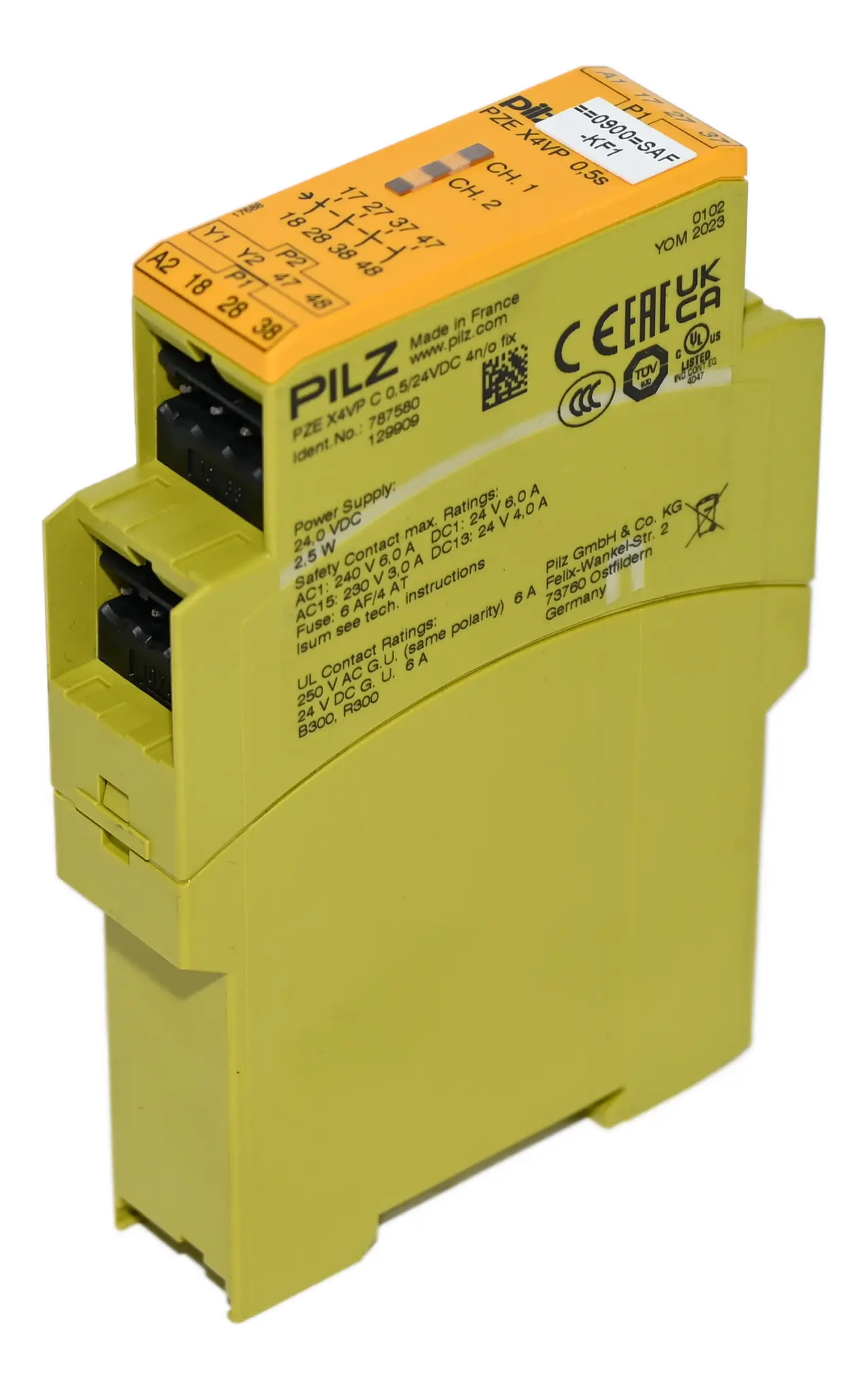 Pilz PZE X4VP C 0,5/24VDC 4n/o 787580 Contact Expansion