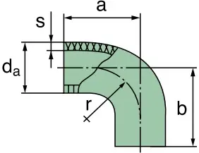 Produktfoto 1 von 39 000 25 152 pipe elbow 90°, (sheet metal)