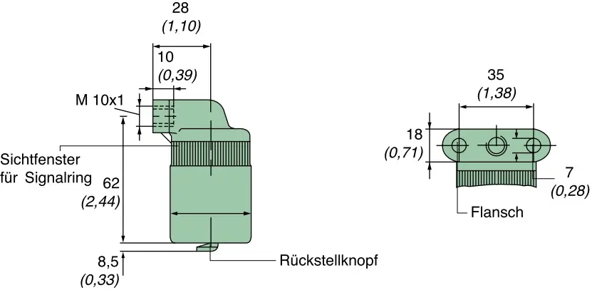 Produktfoto 1 von 39 000 62 924 service indicator, 35mbar