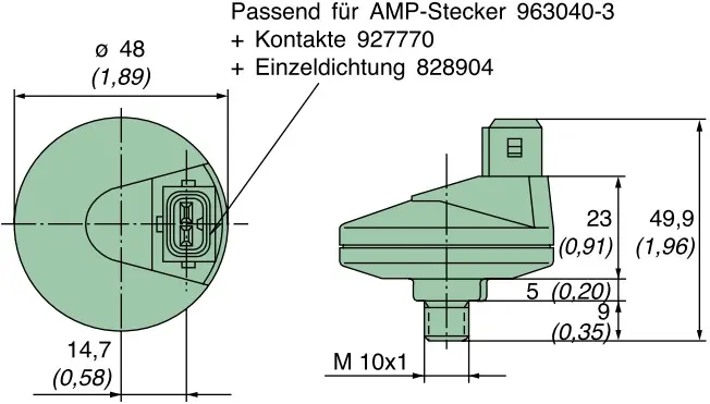 Produktfoto 1 von 39 060 70 852 maintenance switch "NO" 60mbar