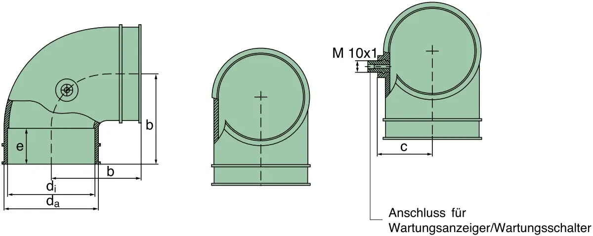 Produktfoto 1 von 39 100 25 979 pipe elbow 90°, (TPE)