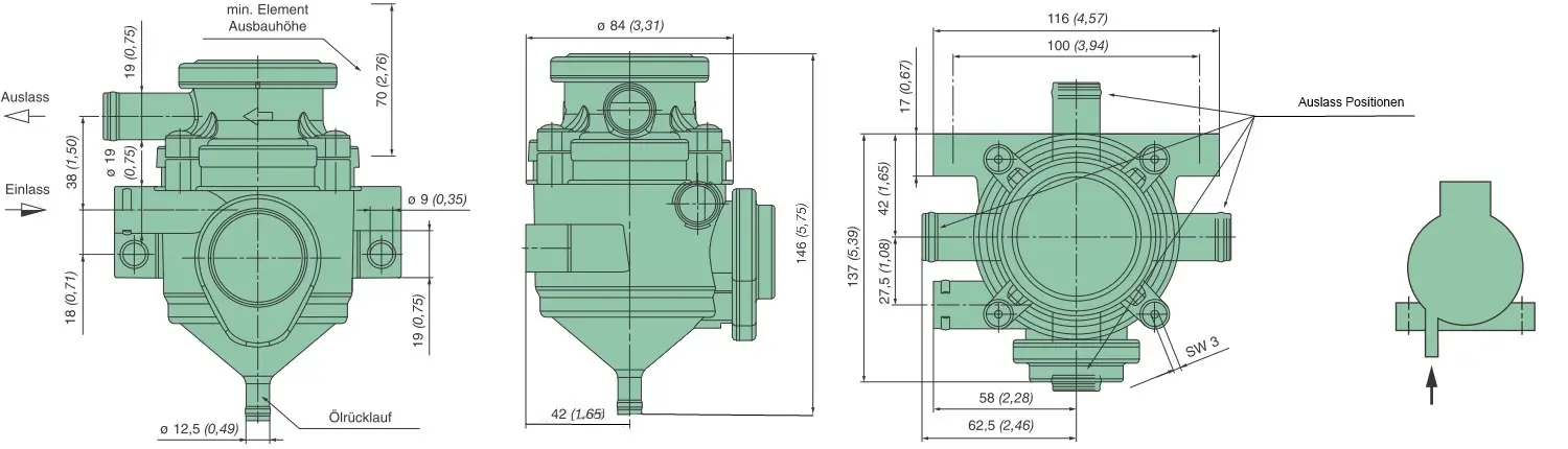 Produktfoto 1 von 39 310 70 790 oil separator (ProVent 100)