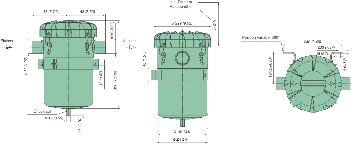 Produktfoto 1 von 39 310 70 800 oil separator (ProVent 800)