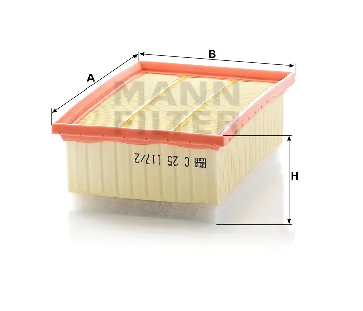 C 25 117/2 air filter element