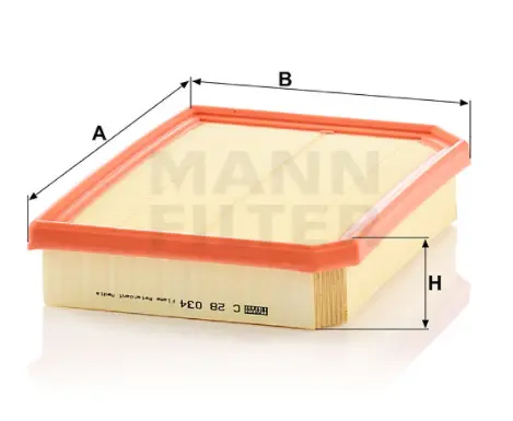 C 28 034 air filter element
