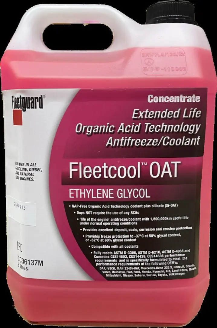 Produktfoto 1 von CC36137M FleetcoolOAT - EGConcentrate - 5 Ltr